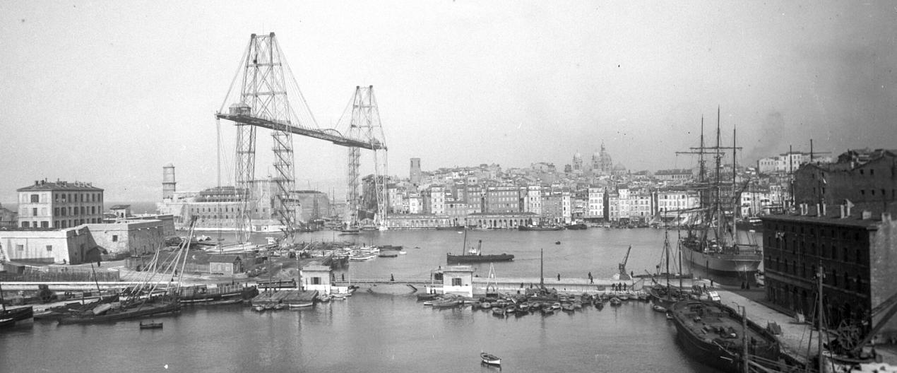 Marseille : le vieux port et le pont transbordeur Ferrand, Henri (1853-1926) 