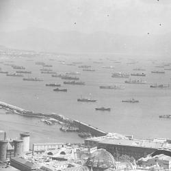 The Invasion Fleet Waiting In Naples Harbor, Italy, Before The Invasion Of (…)
