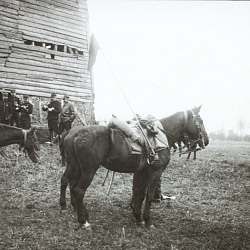 Manœuvres du 13 novembre 1902 - l'état-major au moulin de Saint-Gratien
