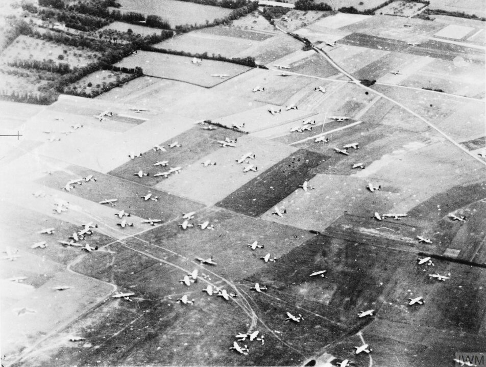 Landing Zone N The villages of Amfreville and Breville can be seen in the top left of the photograph.