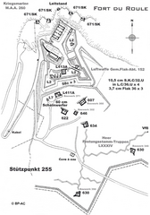 Plan des défenses du fort du Roule à Cherbourd 