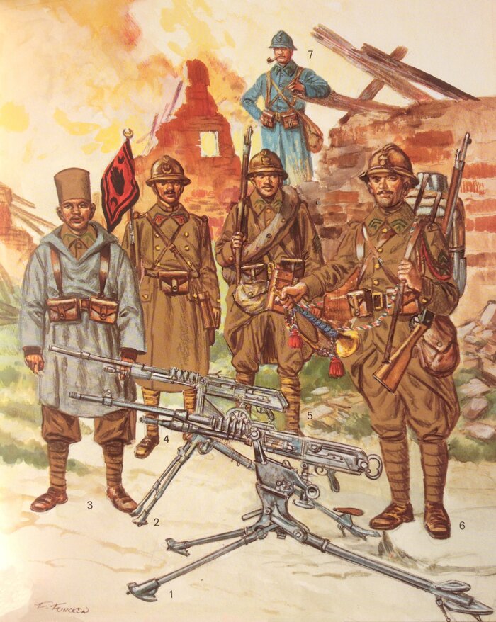 Infanterie française armée d'Afrique et troupes coloniales 1915 1918 