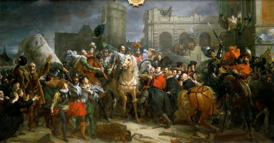  Entrée d'Henri IV à Paris le 22 mars 1594 (Entrance of Henry IV in Paris 22 March 1594) Francois Pascal Simon Gerard (1770-1837)
