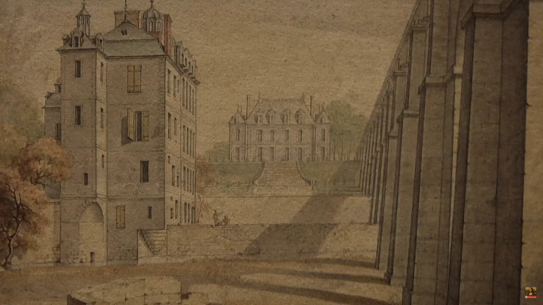 Au fond, le château Neuf (détruit à partir de 1752)