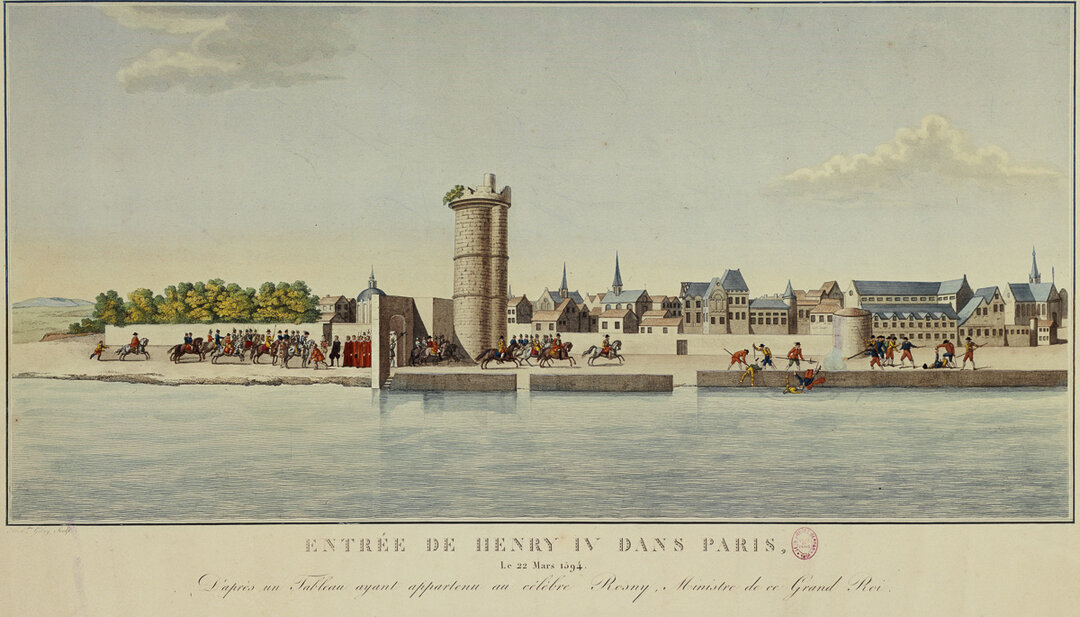 Henri de Navarre rentre dans Paris par la porte neuve le 22 mars 1594