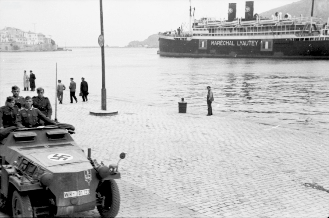 Südfrankreich, Hafen Port Vendres, Schiff "Marechal Lyautey" nov 1942