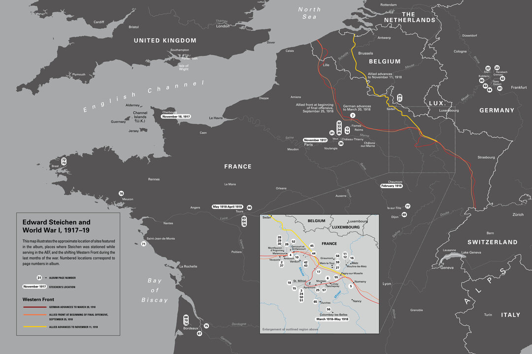Index Map ALBUM OF WORLD WAR I PHOTOGRAPHS, Edward Steichen's World War I years 