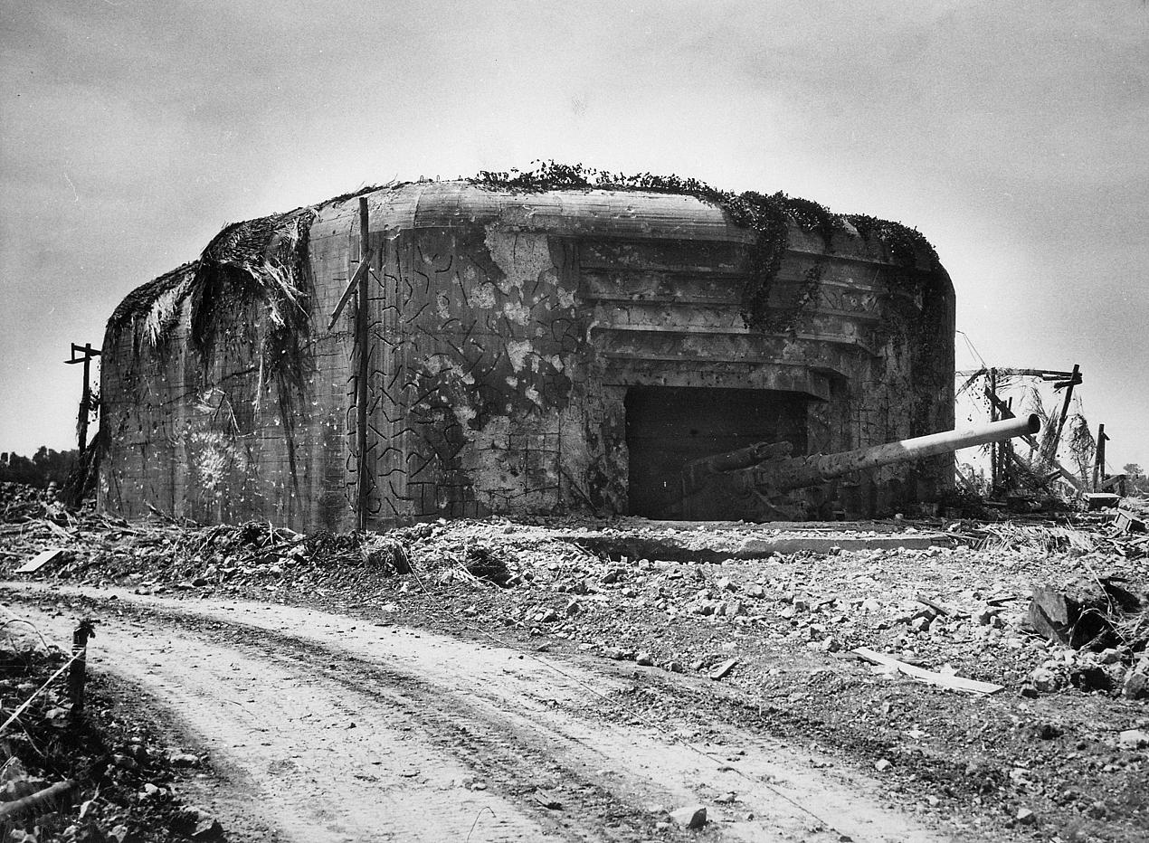 One on the 210mm gun of the German Crisbecq Battery in Normandy, not far away from Utah Beach