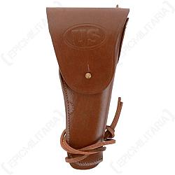 US M1916 Colt Pistol Holster with Brass Fittings - Brown