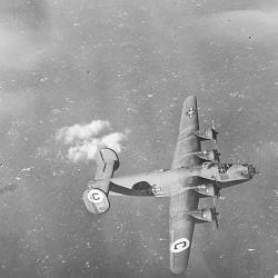 U.S. Consolidated B-24 over Cognac, France