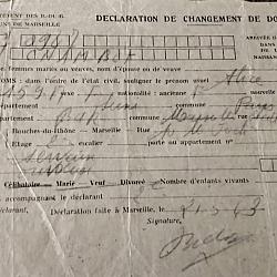Alice Chambet déclaration de changement de domicile
