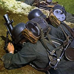 German mortar team with a 50 mm mortar model 1936
