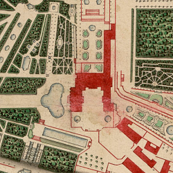 Extrait du plan du château de Saint-Cloud (disparu) et de son parc