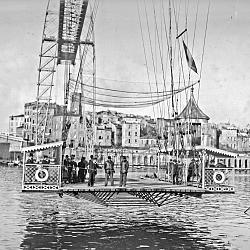 La nacelle du pont transbordeur de Marseille 1907