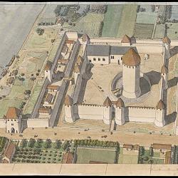 Paris, le château du Louvre, sous le règne de Philippe Auguste