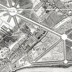 Les Champs-Élysées en 1730 (plan de Roussel).