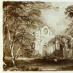 Ruine de l'église du monastère de Saint-Pierre-en-Chastres (...)