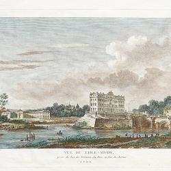 L'Ile -Adam – Château Vue prise du bas des terrasses du parc, en face (…)