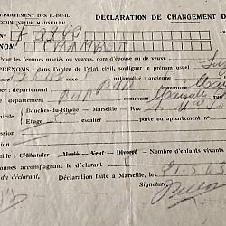 Suzanne Chambet déclaration de changement de domicile