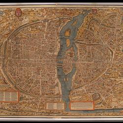 Plan de Paris sous le règne de Henri II par Olivier Truschet et Germain Hoyau
