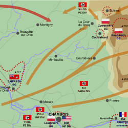 German counterattacks against Canadian-Polish positions on 20 August 1944