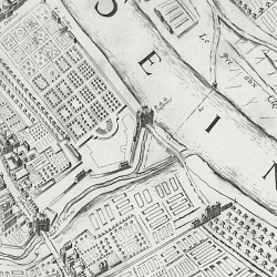 Plan de Boisseau Ville de Paris 1648 - centré sur la Porte de La Conférence