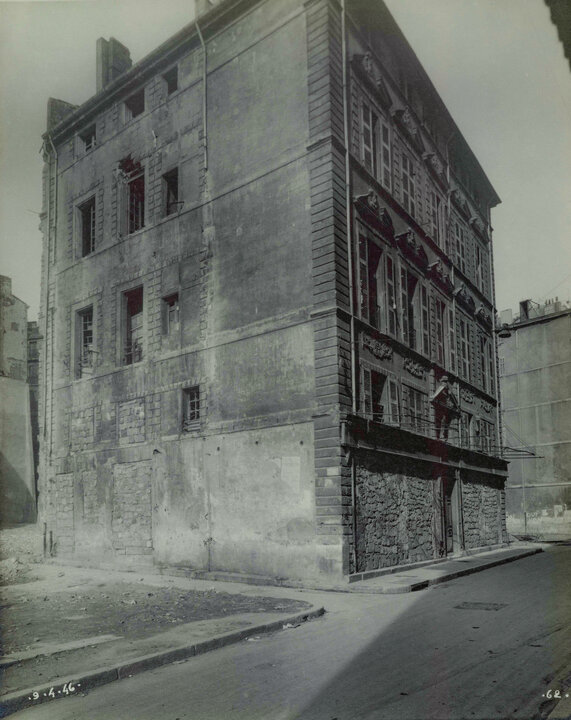  L'hôtel du chevalier de Marin - Marseille quartier Saint-Jean - 9 avril 1946
