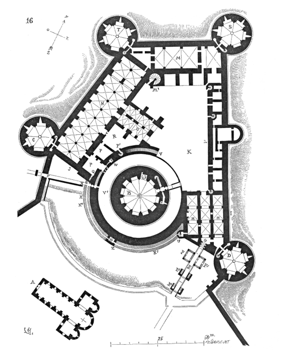 Plan du château de Coucy - Wikipedia