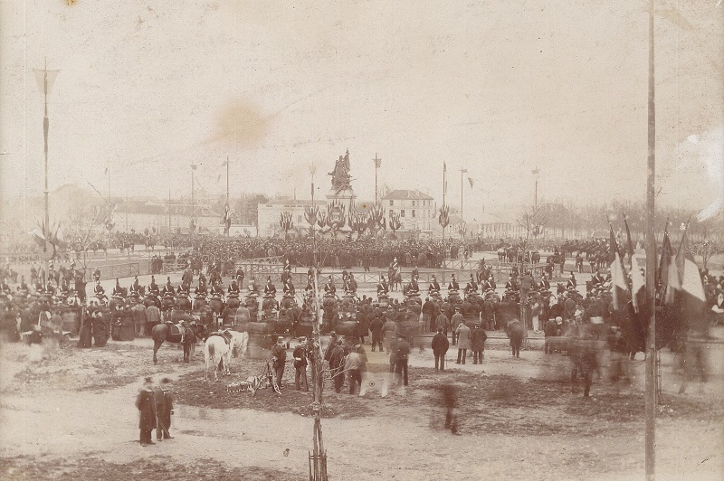 Inauguration de la statue de La Défense de Paris, 1883, AMP, non coté.