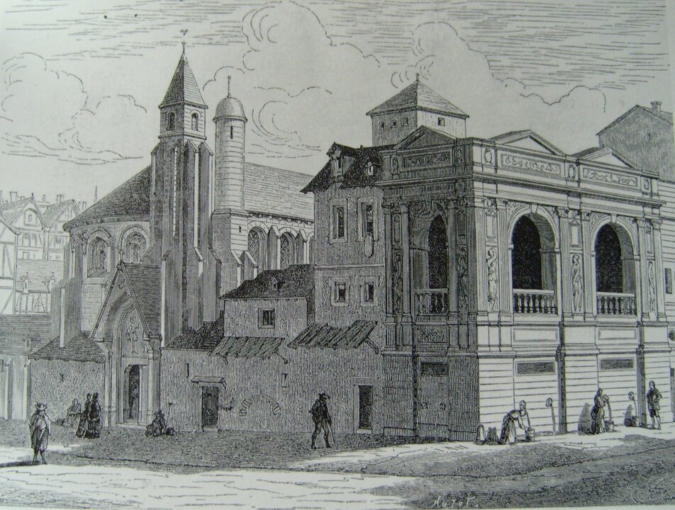 Gravure 19e s. de la Fontaine des Innocents