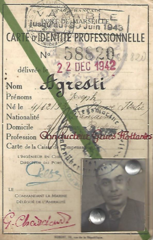 Joseph Agresti - Carte d'identité professionnelle 1942