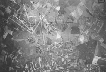 Bombs Burst On Roye/Amy Airfield On 12 June 1944