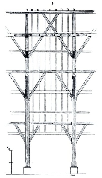 Travée longitudinale fig. 4 . 